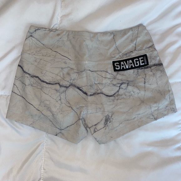Savage Barbell Gray Marble Athletic Shorts - Picture 2 of 3
